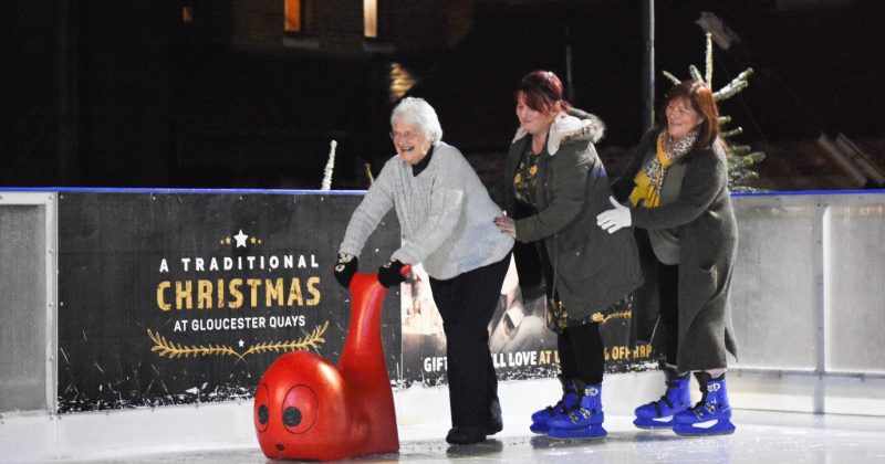 80th birthday wish comes true as Enid takes to the ice